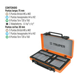 Juego de 42 Puntas 1/2" y 3/8" de 75 y 30 mm Estuche Metálico