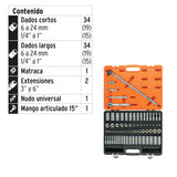Juego de 73 Herramientas Cuadro 3/8" std y mm para Mecánico