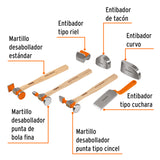 Juego de 7 Piezas de Martillos y Entibadores para Hojalatero