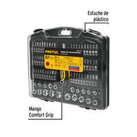 Juego de 81 Herramientas 1/4" para Mecánico Incluye Estuche