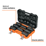 Juego de 8 Dados Largos Cuadro 3/4 de Impacto 6 Puntas STD