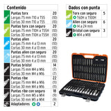 Juego de Puntas y Dados con Punta, 150 Piezas
