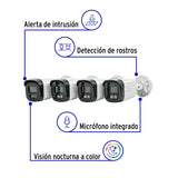 Kit de Videovigilancia 8 Canales Incluye 4 Camaras Uso Exterior