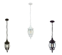 Lampara Colgante Tipo Farol Disponible en Color Blanco, Café y Negro (Modelo a Elegir)