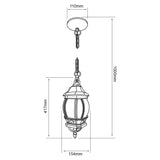 Lampara Colgante Tipo Farol Disponible en Color Blanco, Café y Negro (Modelo a Elegir)