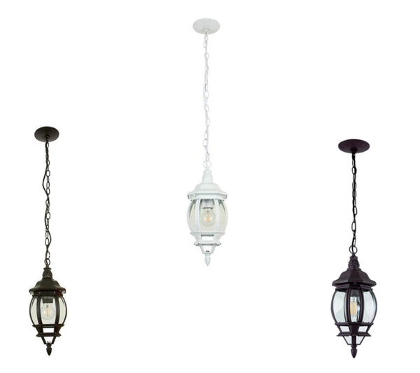 Lampara Colgante Tipo Farol Disponible en Color Blanco, Café y Negro (Modelo a Elegir)