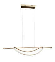Lampara Colgante de Lujo en Acabado Dorado Mate con LED Integrado