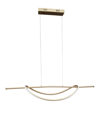 Lampara Colgante de Lujo en Acabado Dorado Mate con LED Integrado