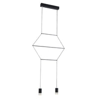 Lampara Colgante de Lujo en Color Negro con LED Integrado