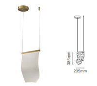 Lampara Colgante en Acabado Oro Cepillado con LED Integrado