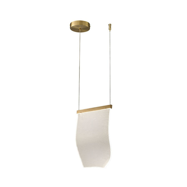 Lampara Colgante en Acabado Oro Cepillado con LED Integrado