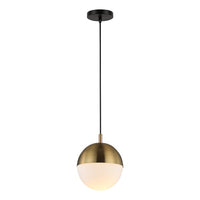 Lámpara Colgante en Cristal Acabado Láton Uso Interior