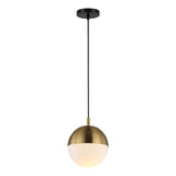 Lámpara Colgante en Cristal Acabado Láton Uso Interior