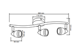 Lámpara Spot de Sobreponer Dirigible para 3 Focos en Acabado Satinado