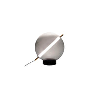 Lámpara de Lujo para Mesa en Cristal Acabado Humo con LED Integrado