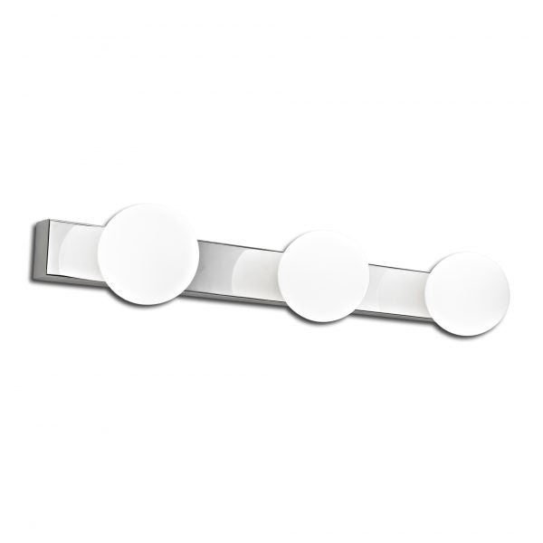 Lámpara de Lujo para Pared en Cristal Acabado Cromo con LED Integrado