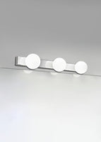 Lámpara de Lujo para Pared en Cristal Acabado Cromo con LED Integrado