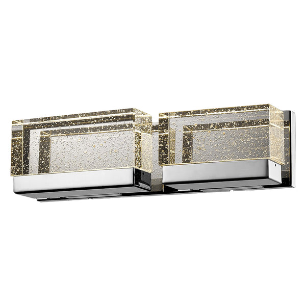 Lámpara de Lujo para Pared en Cristal Acabado Cromo con LED Integrado