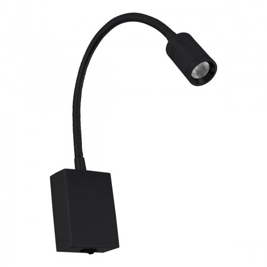 Lampara de Pared Dirigible en Color Negro con LED Integrado