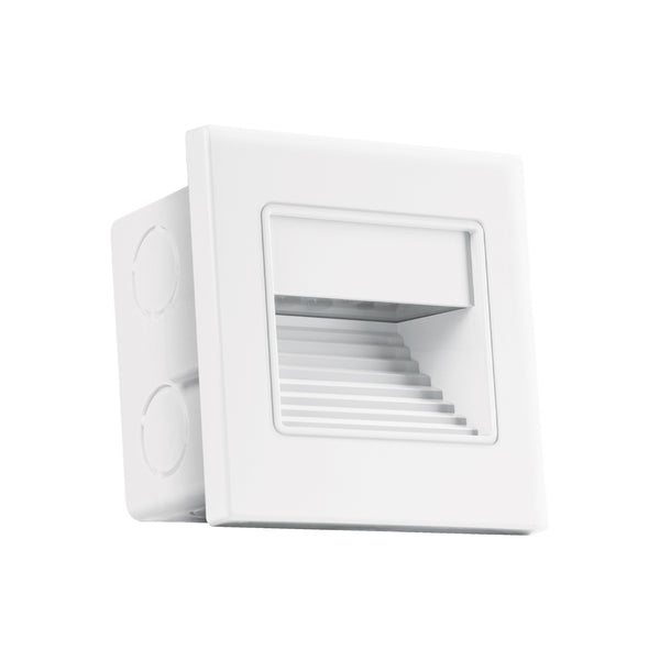 Lampara de Pared Empotrable de Cortesía en Color Blanco Uso Interior
