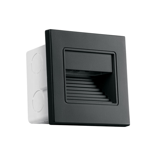 Lampara de Pared Empotrable de Cortesía en Color Negro Uso Interior