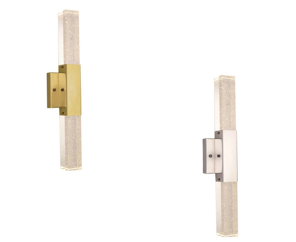 Lampara de Pared Tipo Lingote Disponible en Color Dorado y Cromo (Modelo a Elegir)