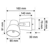 Lámpara de Pared con LED Integrado de 5 W  en Luz Cálida Acabado Cromado