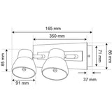 Lámpara de Pared para 2 Focos con LED Integrado de 10 W  en Luz Cálida Acabado Cromado