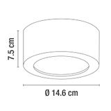 Lampara de Techo en color Blanco con LED  integrado uso interior