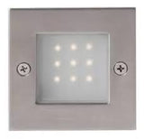 Lampara para pared  con LED Integrado  Para uso exterior en forma cuadrada