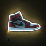 Letrero De Tenis Jordan en Vinil con Luz Led Neon en Color Blanco