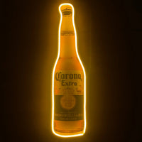 Letrero Led Neón en Forma de Cerveza en Luz Ámbar