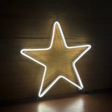 Letrero Led Neón en Forma de Estrella en Luz Cálida