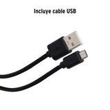 Linterna Recargable con Lámpara de Emergencia, 20 lm