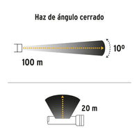 Linterna Recargable con Lámpara de Emergencia, 20 lm
