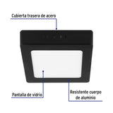 Luminario LED Tipo Plafon de 6W Cuadrado en Luz de Día