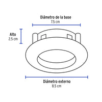 Luminario Redondo Blanco Spot Dirigible