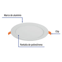 Luminario Ultra Delgado LED de 12W para Empotrar en Luz Cálida