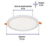 Luminario de LED para Empotrar 15W Ajustable Luz de Día