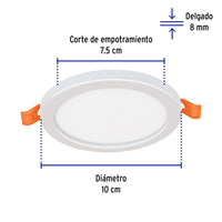 Luminario de LED para Empotrar 6W Ajustable Luz de Día