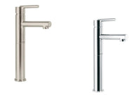 Monomandos para Lavabo Nariz Recta Cuello Largo Disponible en Color Satin y Cromo (Modelo a Elegir)