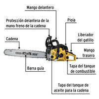 Motosierra 60 cc a Gasolina con Barra de 20" p