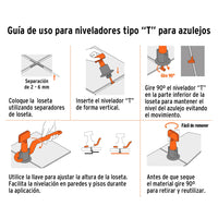 Niveladores para Azulejos Tipo "T"