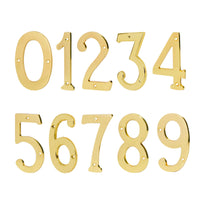 Numeros de Laton Solido 4" Resistentes al Intemperie (Modelo a Elegir)