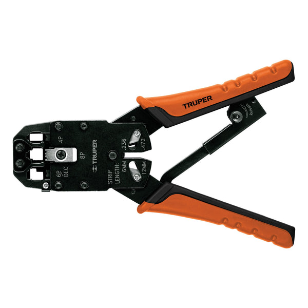 Pinza Ponchadora de 3 Módulos en Color Negro