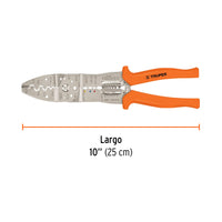 Pinzas Pela Cable 10" de 20 a 10 AWG en Color Naranja
