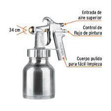 Pistola para Pintar Baja Presión en Acabado Aluminio