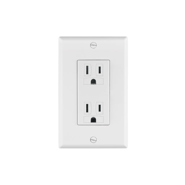 Placa Armada con Contacto Duplex en Color Blanco