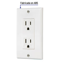 Placa Armada con Contacto Duplex en Color Blanco