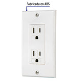Placa Armada con Contacto Duplex en Color Blanco